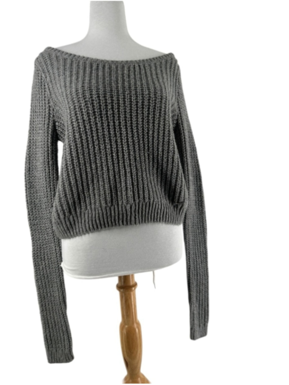 Abercrombie & Fitch Open Knit Sweater off the shoulder light weight y2k sz M
